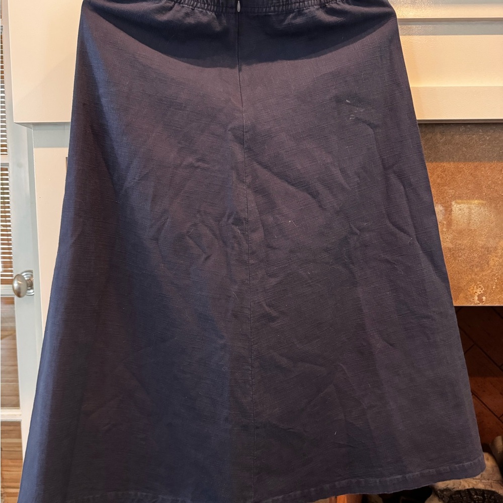 Zara Navy A-Line Skirt